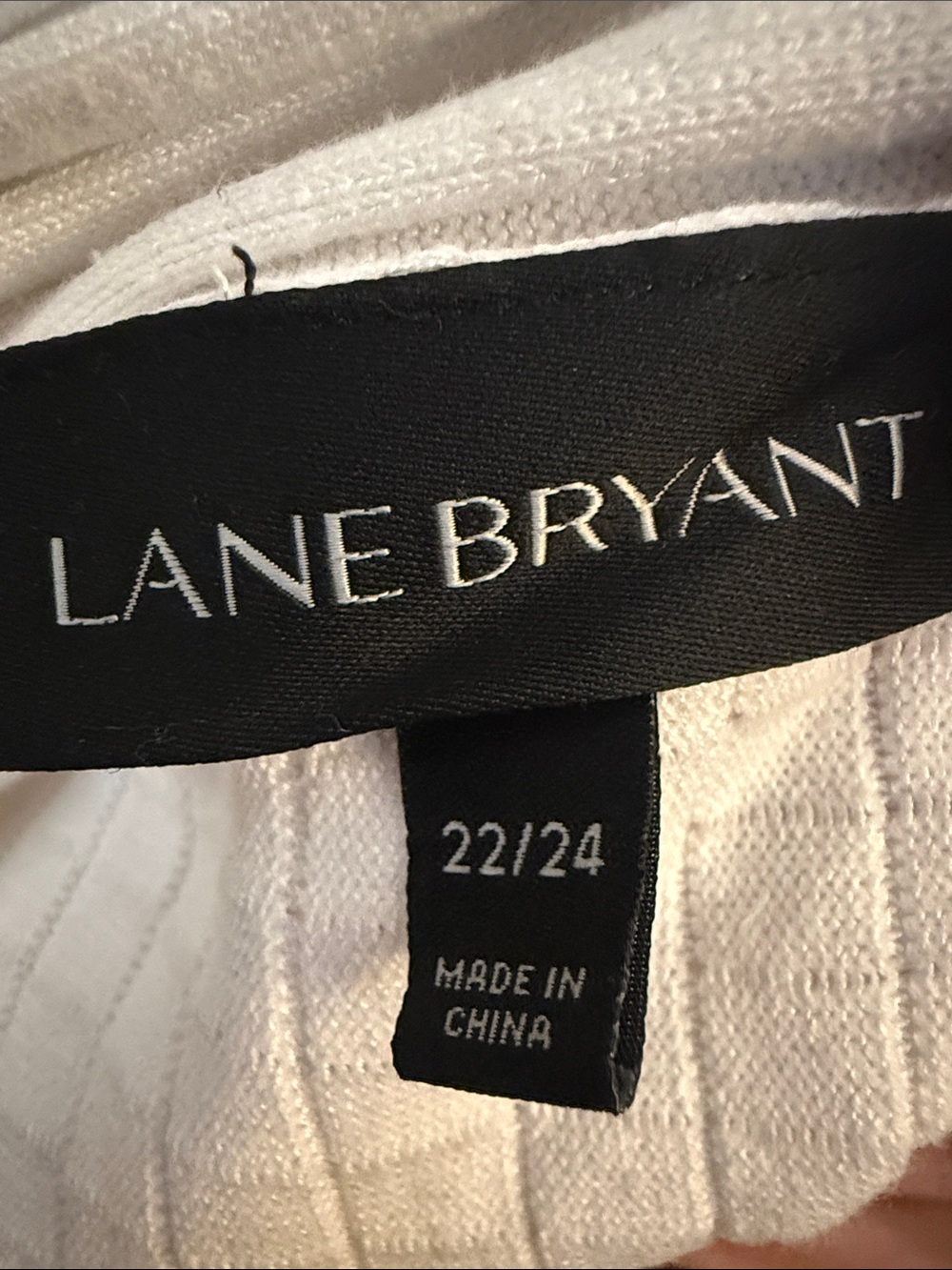 Lane Bryant Cream Ribbed Open-Front Short-Sleeve Cardigan - Picture 5 of 5